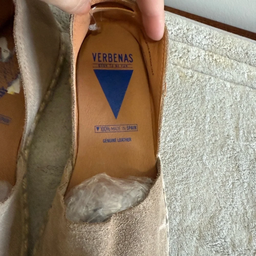 Verbenas Carmen Espadrilles Flats Women's Size EU 42 US‎ 11.5 Tan Beige Suede